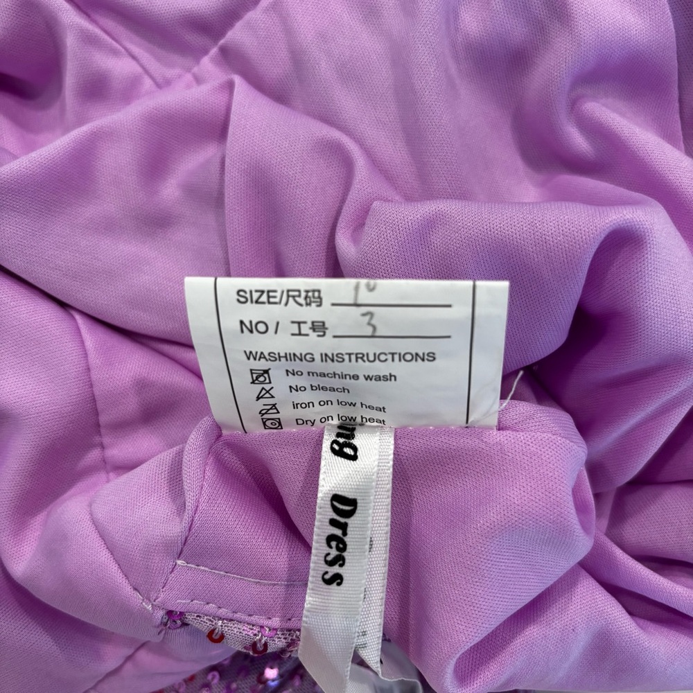 NEW Lavender Dress with Sequins Scoop Neck Sleeveless NWOT Size M/10 - Picture 8 of 10